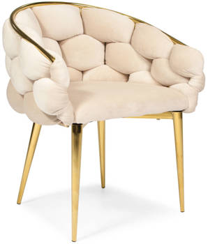 Stylowe krzesło glamour BALLOON - beżowe