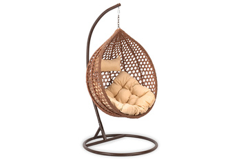 Kosz wiszący kokon BALI LUX - brązowy