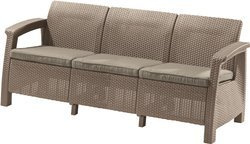 Sofa ogrodowa CORFU Max Love Seat 3-osobowy - cappuccino