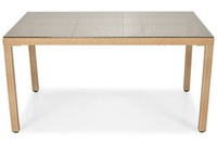 Stół ogrodowy z technorattanu MALAGA 150 - beżowy