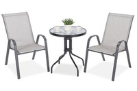 2 osobowy zestaw kawiarniany Porto Duo 60 cm - szary